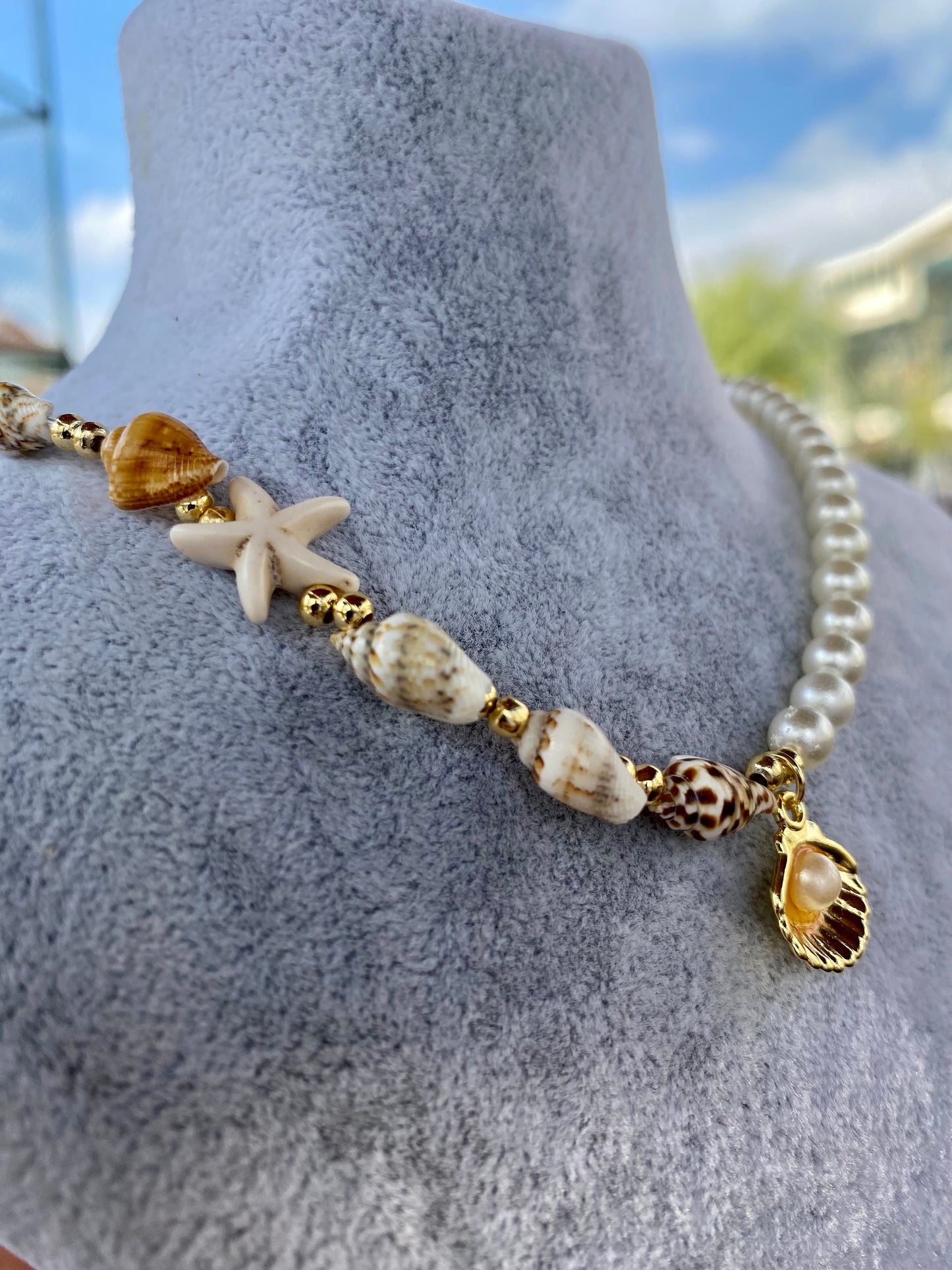 Deniz Kabuğu İstiridye İnci Kolye